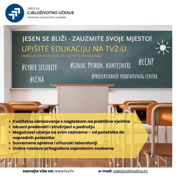 obrazovni programi financirani vaučerima besplatno obrazovanje IT vještine Tehničko veleučilište u Zagrebu vaučeri karijerni razvoj u IT-u